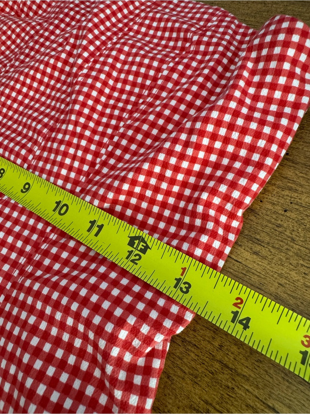 Abercrombie & Fitch Red Gingham Strapless Midi Dress - Picture 10 of 10